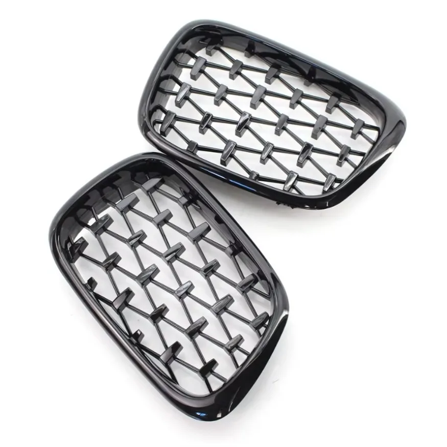 1 Pair Kidney Grille Fit for BMW E39 520d 520i 525i 530d 530i 535i 1999-2003 Double Line Kidney Grill 51137005837 51137005838