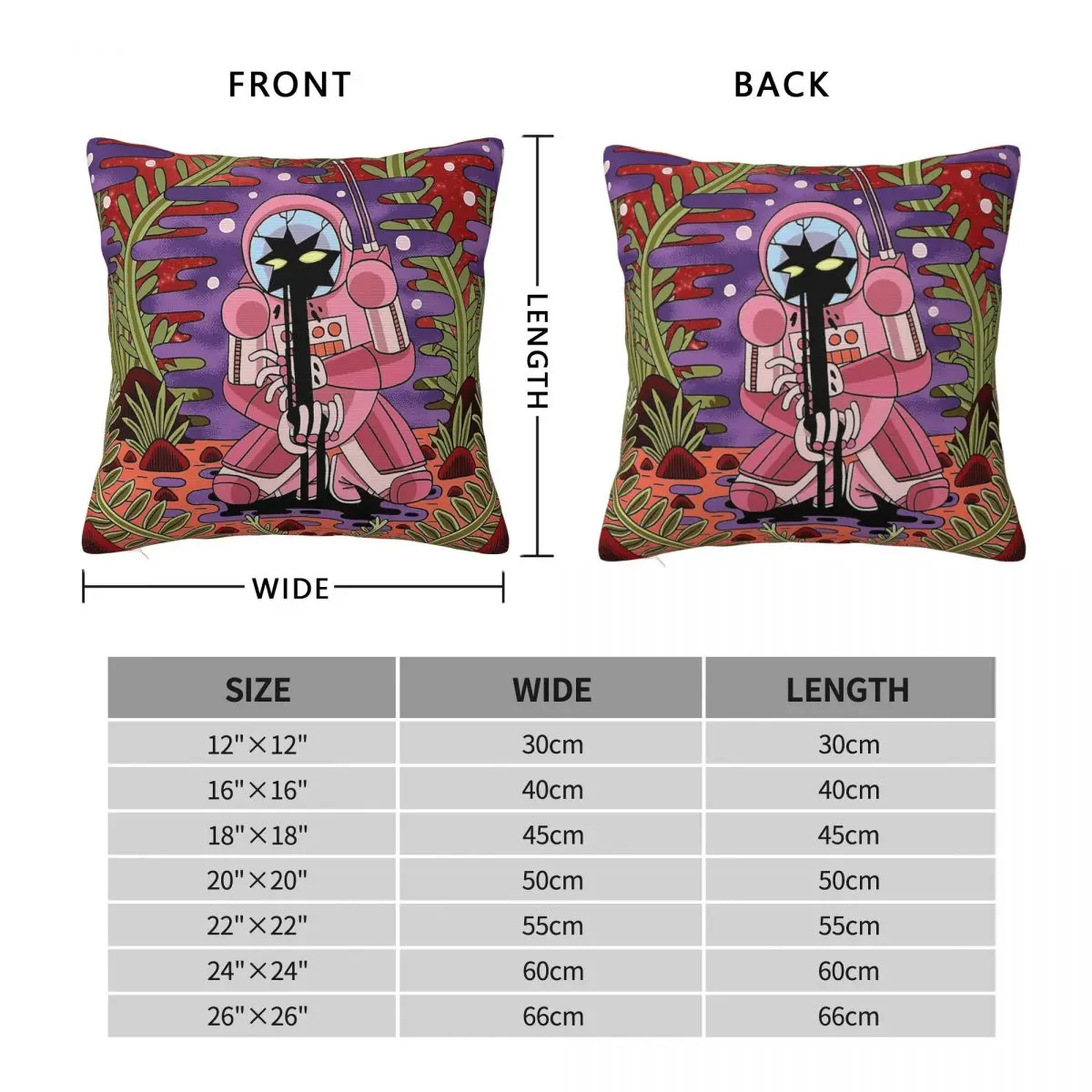 Mind Melt Dead Astronaut Square Pillowcase Polyester Linen Velvet Printed Zip Decor Sofa Seater Cushion Cover 45x45