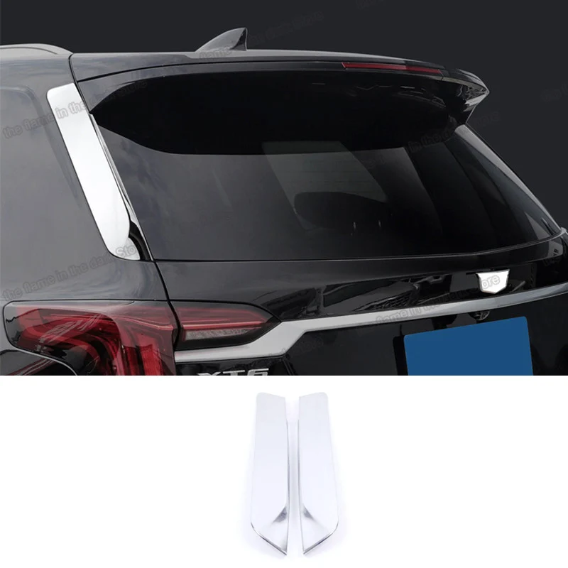 

carbon fiber Car Rear Window Wing Trims Styling Cover Panel Chrome for Cadillac Xt6 2019 2020 2021 Accessories Auto 2022 2023