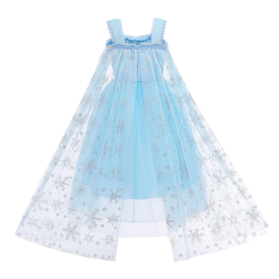 Elsa Cosplay Snow Queen Ragazze Abito da principessa Bambini Compleanno Halloween Carnevale Festa Costume Bambini Fantasia Vesidos