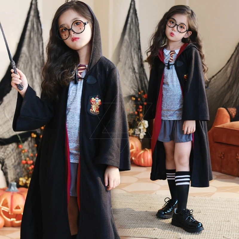 Детские сценические костюмы на Хэллоуин, волшебные халаты, школьная форма для косплея, одежда для девочек, комплекты костюмов для выступлений