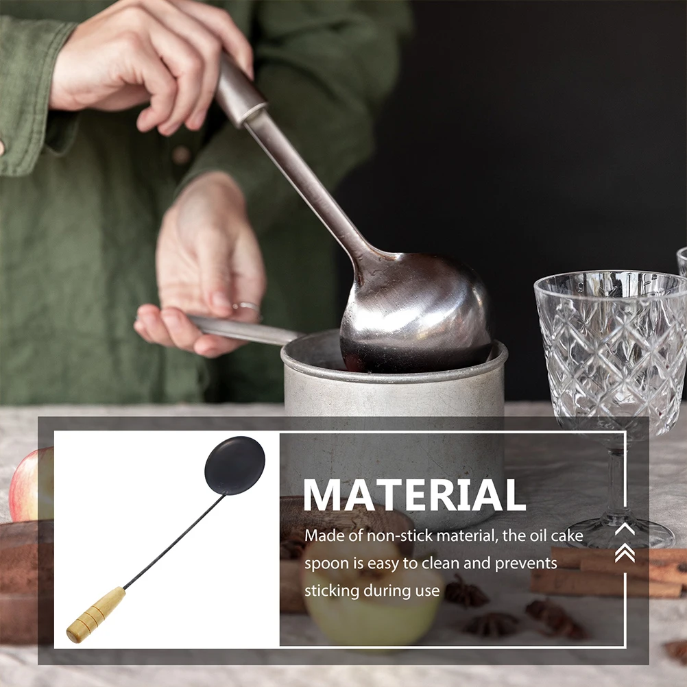 

2Pcs Oil Pancake Spoon Nonstick Wrought Iron Long Handle Frying Tool for Cake Mold Kitchen Gadgets