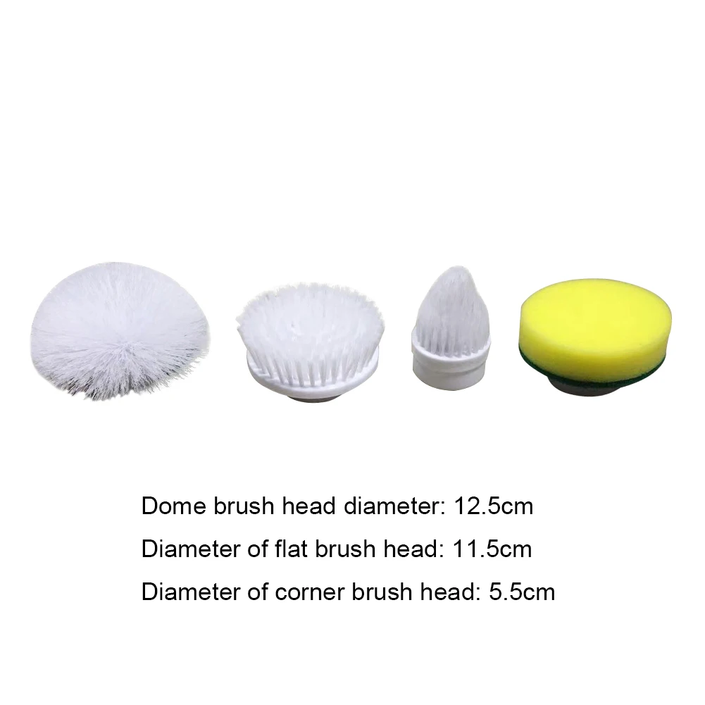 4Pcs Scrubber Replacement Brush Head Multifunctional Electric Spinning Brush Head for Cleaning Bathroom Kitchen