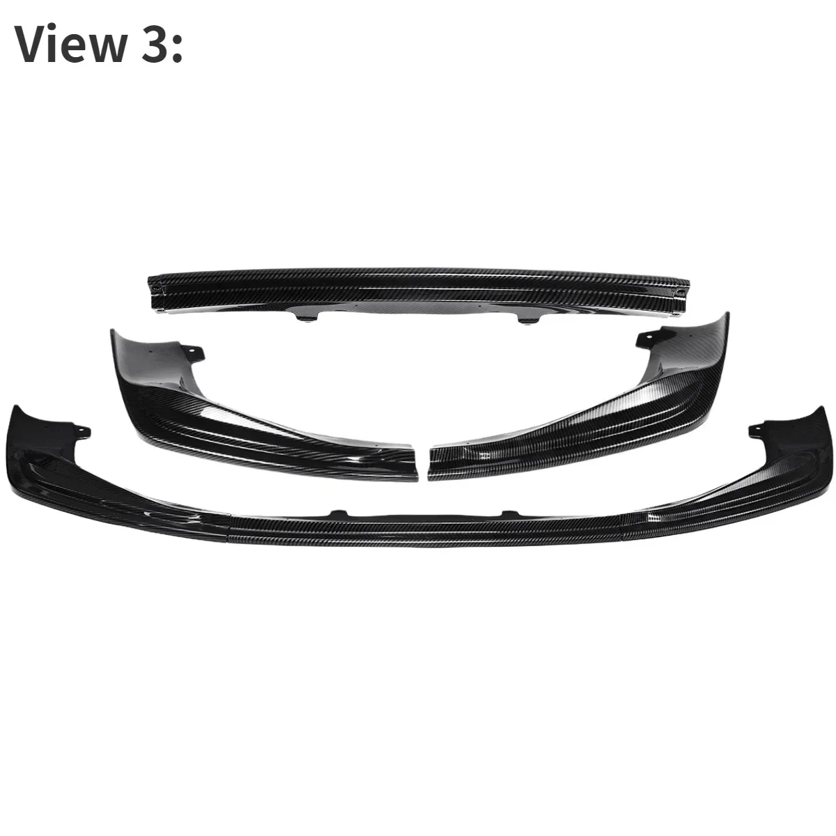 Matte Black Car Front Bumper Splitter Lip Diffuser Spoiler For Lexus IS250 350 200T 300 AWD F-Sport Style 2014-2016 Body Kit view 4