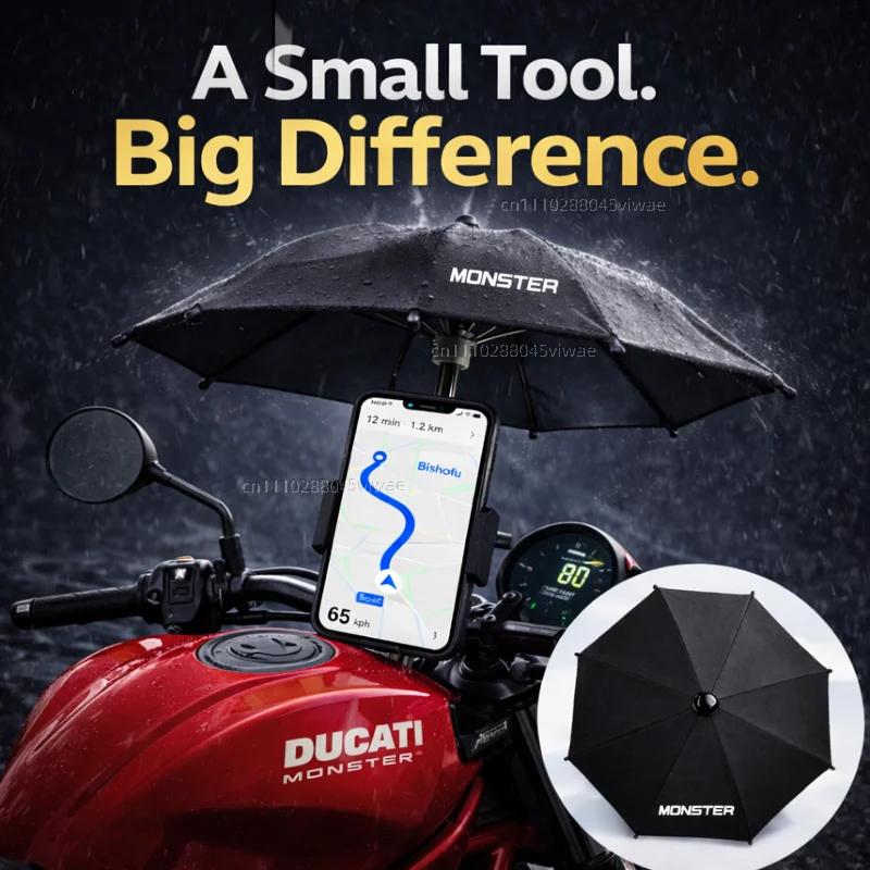 

Держатель для телефона и зонта для мотоцикла DUCATI Monster, водонепроницаемый, солнцезащитный, антибликовый, дождезащитный, крепление на руль для GPS-навигатора