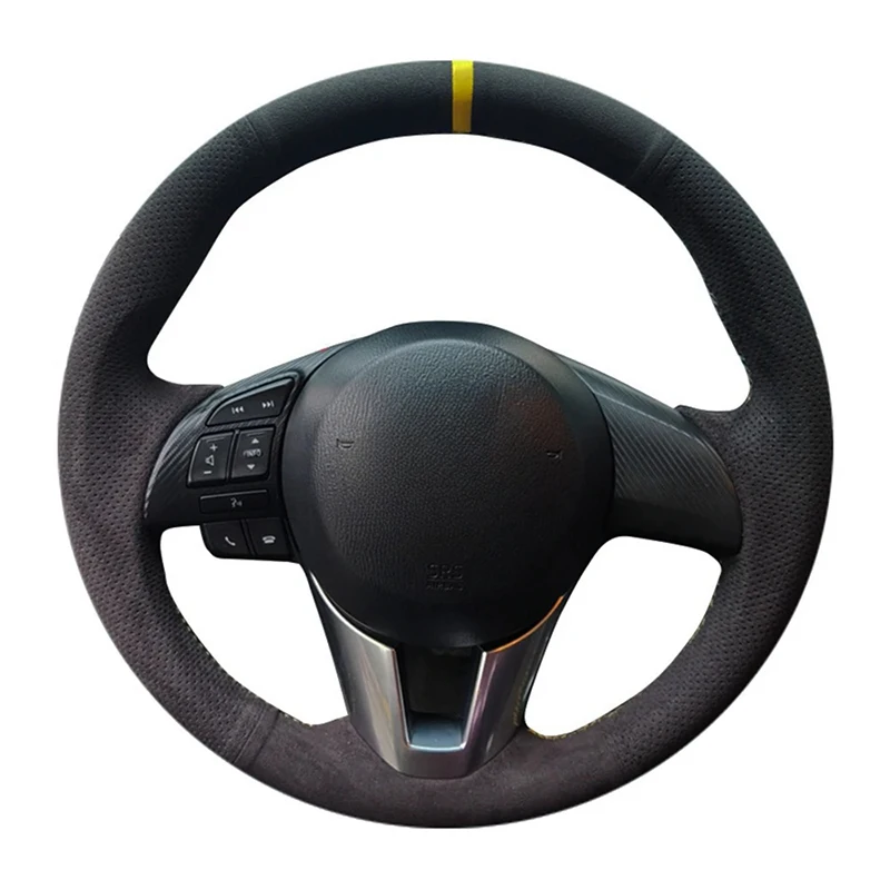 

Customize Suede DIY Car Steering Wheel Cover For Mazda 3 Axela Mazda 6 Atenza Mazda 2 CX-3 CX3 CX-5 CX5 Scion Car Accessories