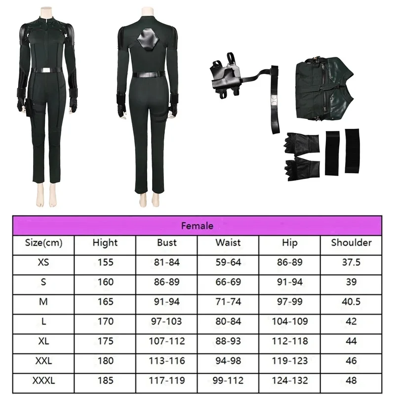 Yelena cosplay traje macacão com colete cinto e luvas para mulheres halloween carnaval festa roleplay roupa feminina