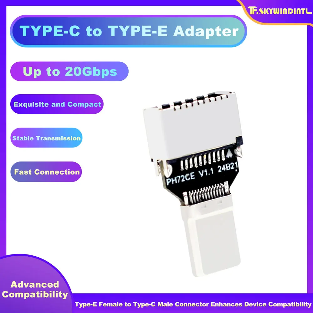 

20Gbps USB-C Front Panel Adapter USB3.2 Type-C Male To Type-E Converter For Computer Motherboard Expansion