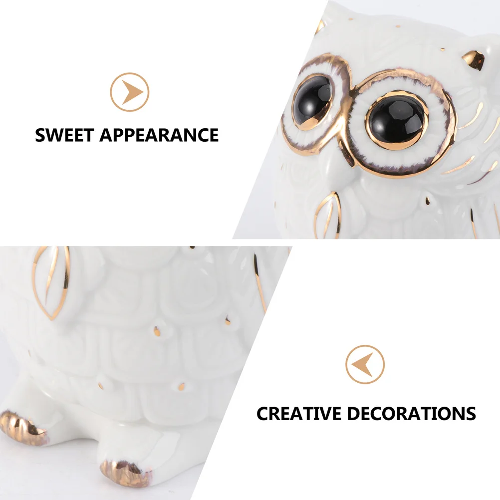 かわいいフクロウの形をしたセラミック貯金箱、子供向け、使いやすいコインバンク、健康的な貯蓄習慣を促進、家の装飾的なお金入れ