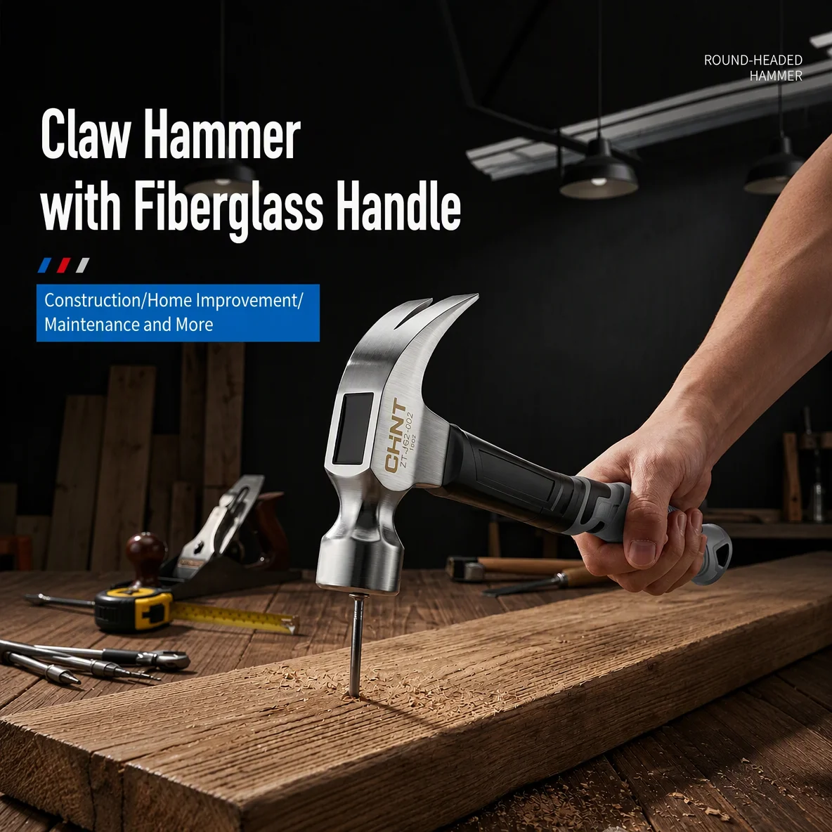 Multifunction Non-slip Shockproof Steel Hammer Hand Tool Magnetic Claw Hammer for Woodworking Automatic Nail Suction Hammer