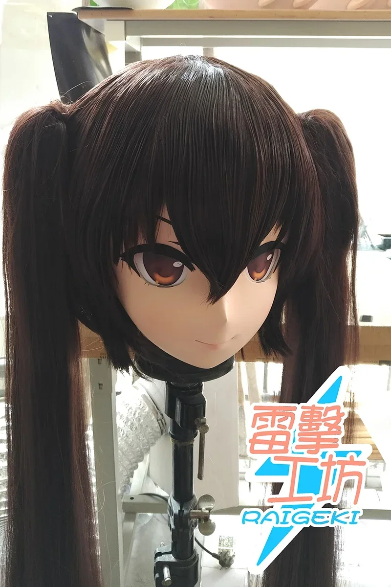 (RAIGEKI MAKS 164) Silicone Helloween Cosplay Maschera Ragazza Crossdressing Resina BJD BAMBOLA Giappone Cartoon Kigurumi Anime Cosplay Maschera