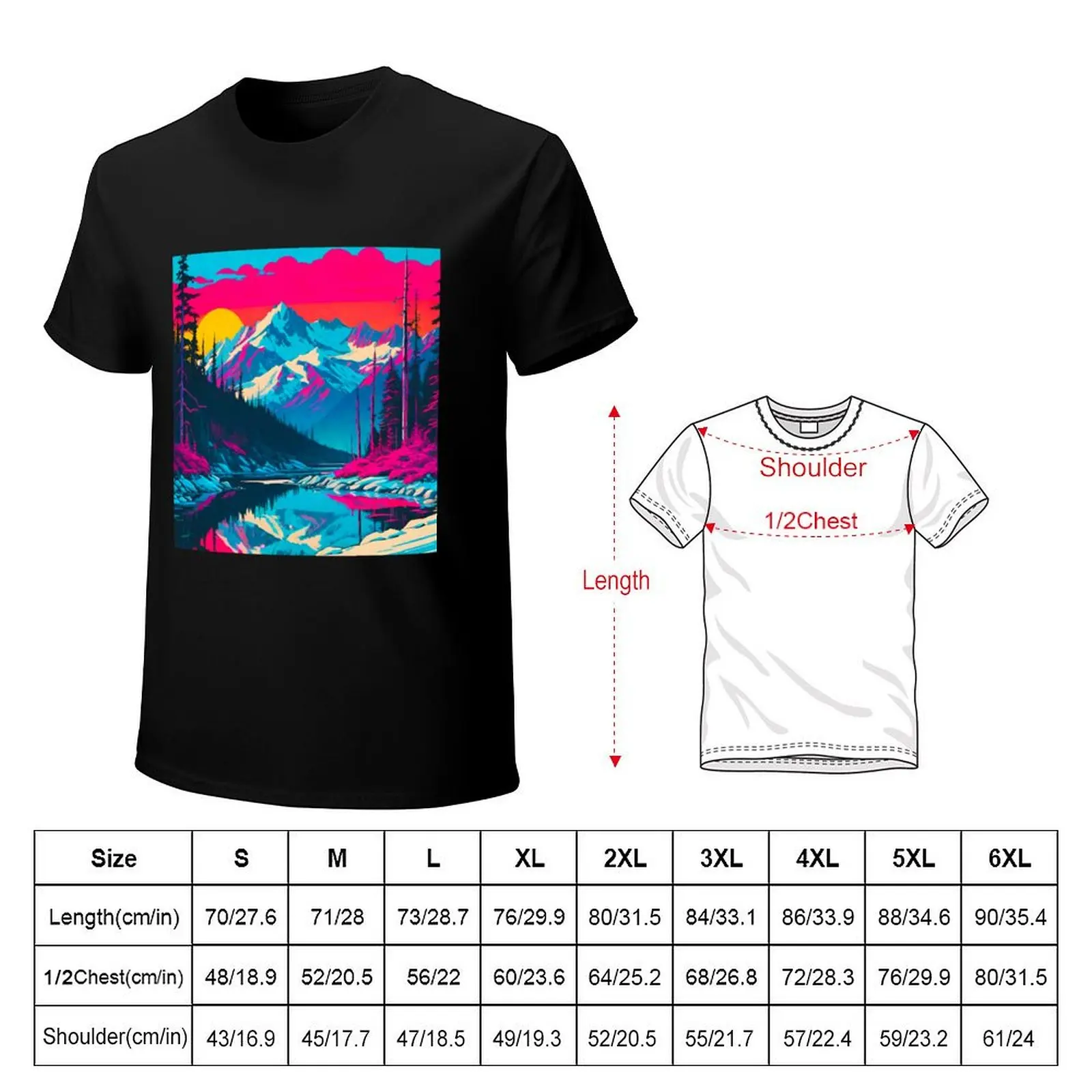 Majestic Peaks: Alaskan Mountain Range T-Shirt man t shirt cotton high quality T-Shirt