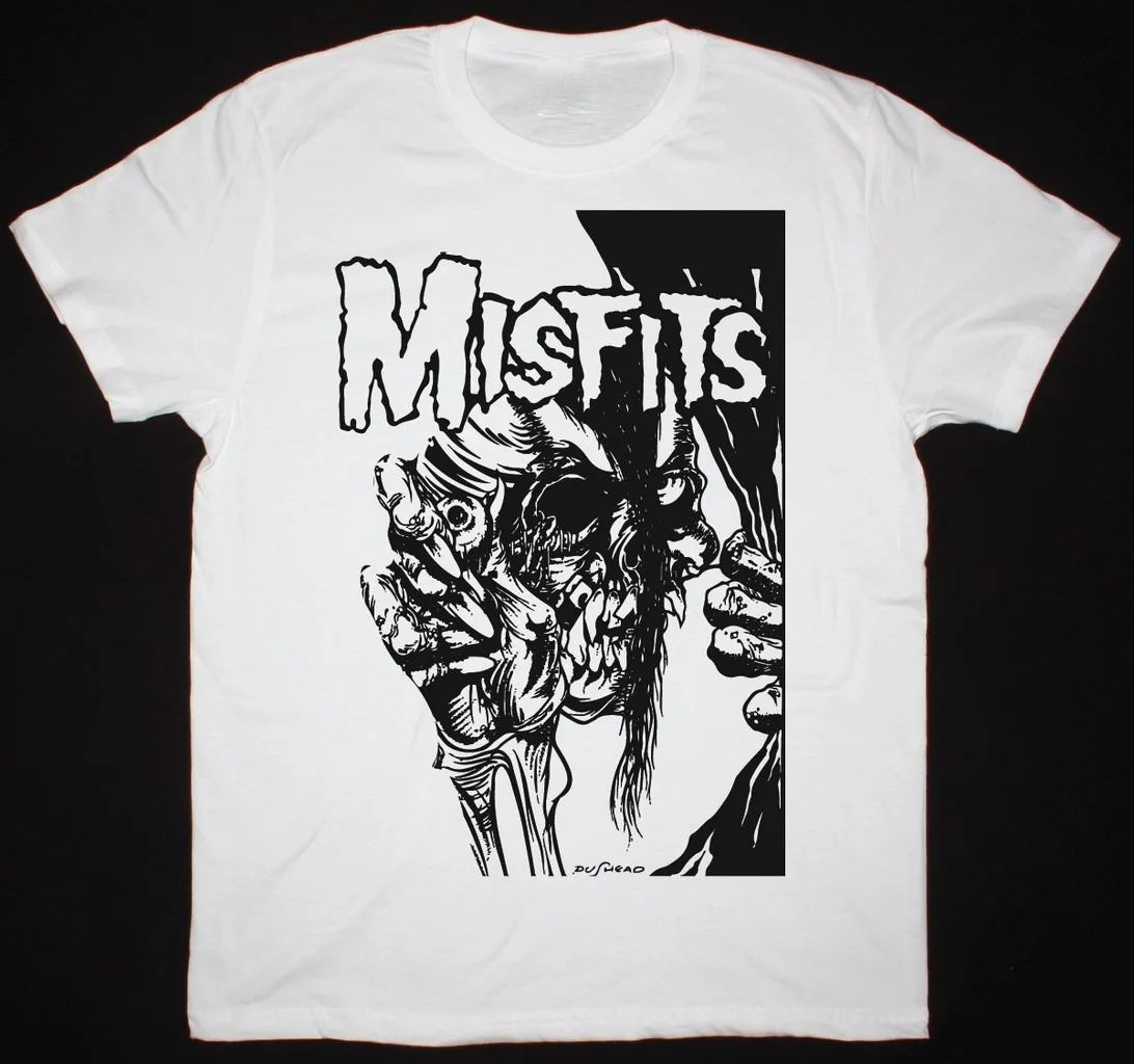 

New MISFITS Short Sleeve Cotton White All Size Shirt