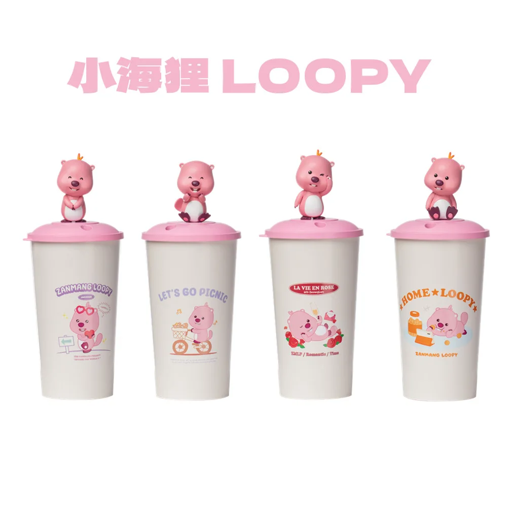 

2025 Original Pink Styling Cup Ruby Styling Cartoon Doll Water Cup Popcorn Bucket Doll 500ml-600ml