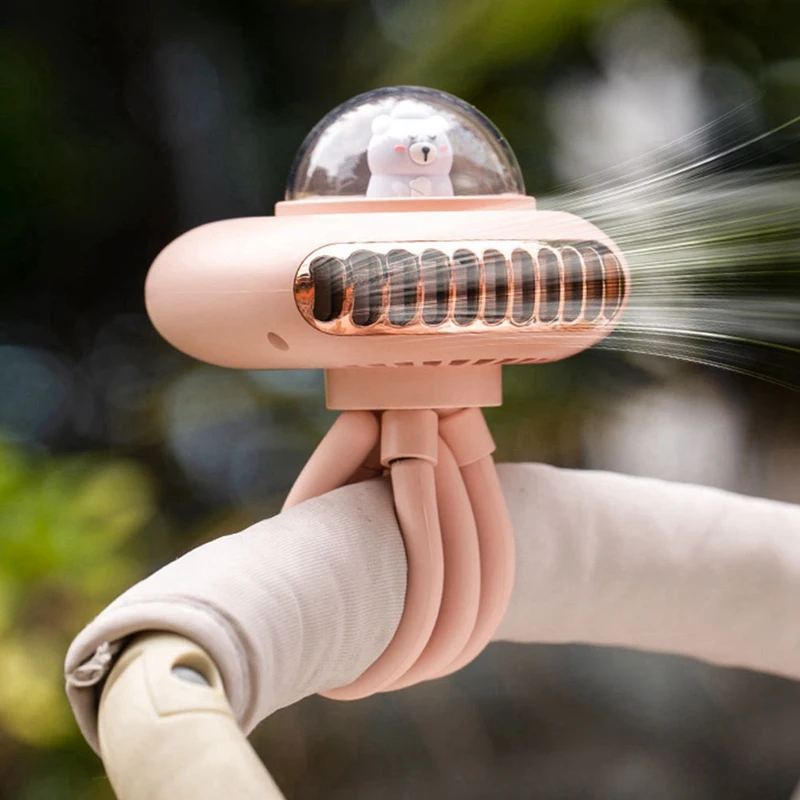 TKOH-Ventilatore per passeggino Ventilatore portatile flessibile con clip per treppiede Ventilatore personale portatile a 4 velocità per tapis roulant per bici da culla per auto