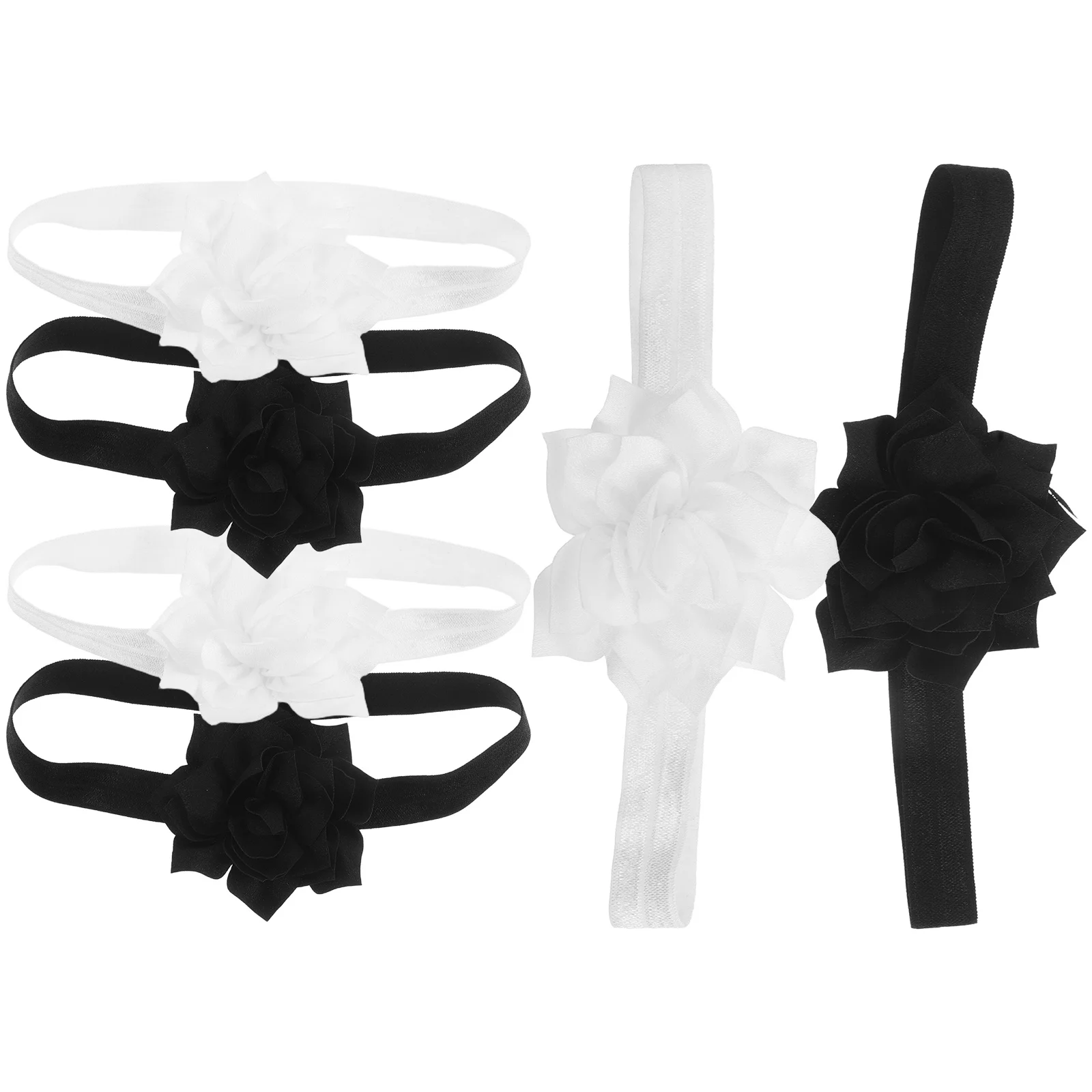 

6Pcs Handmade Headbands Floral Design Soft Stretchy Hairbands for Flower Crown Party Wedding