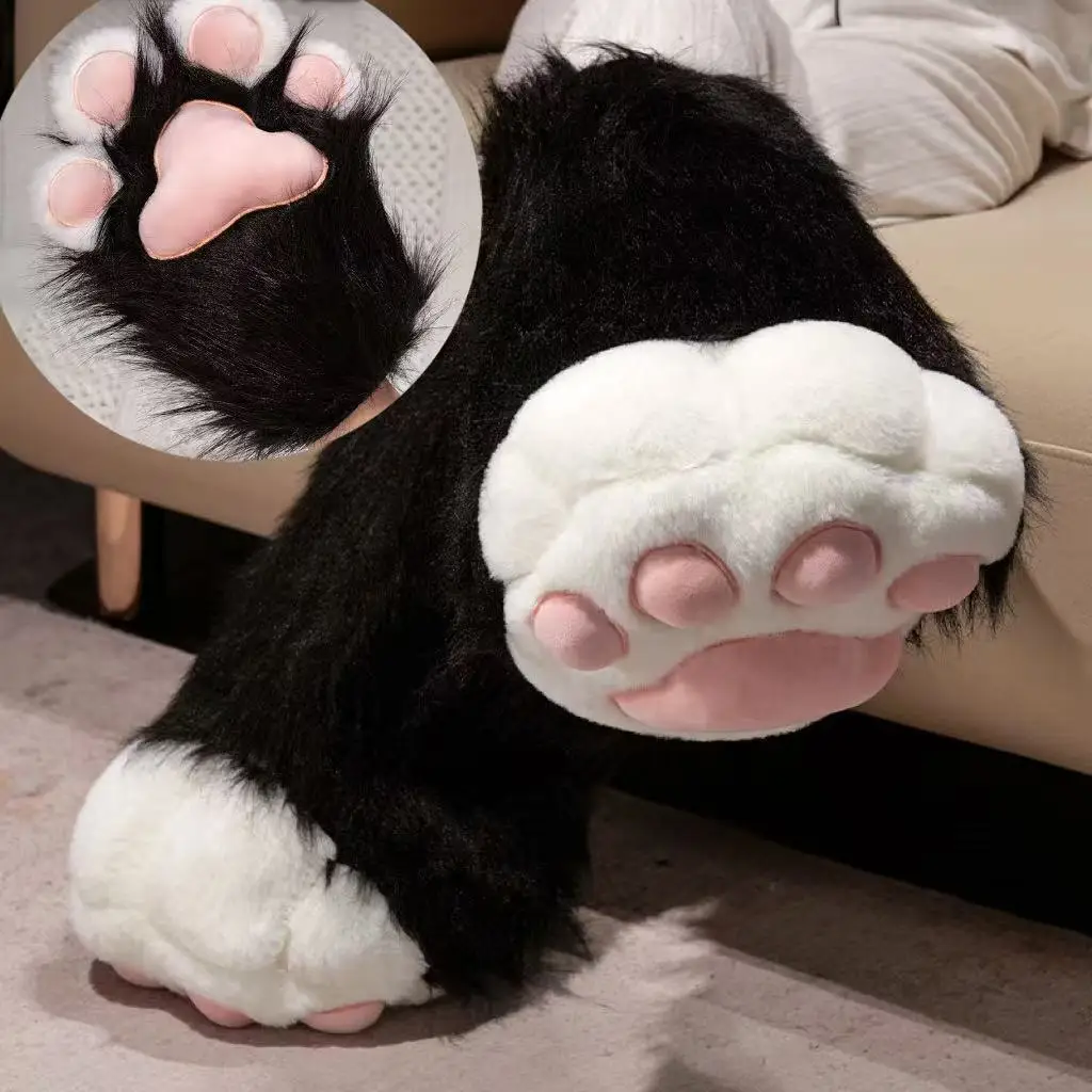 لطيف 2D القط مخلب أفخم Fursuit Kawaii فروي تأثيري القط مخلب قفازات أجنحة القط أحذية فروي الأحذية أنيمي حفلة تأثيري حلي