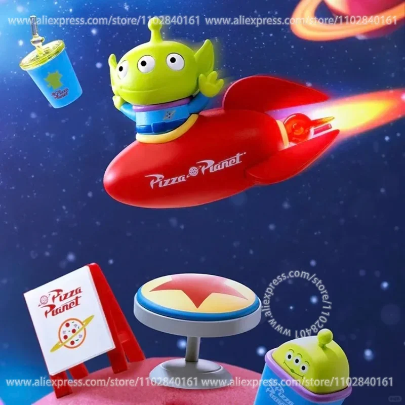 MINISO Blind Box Disney Toy Story Alien Series Pizza Planet Children\'s  Cute Ornaments Trendy Figures  Birthday Present Model