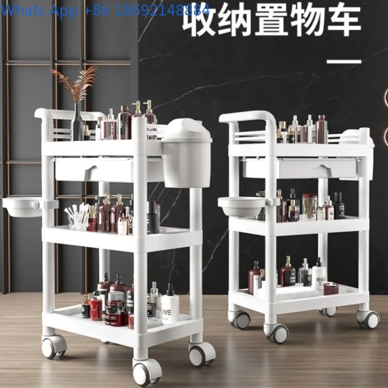 

Beauty Salon Small Trolley Mobile Hand Push Storage Rack Plastic Surgery Instrument Hand Push Tool Cart