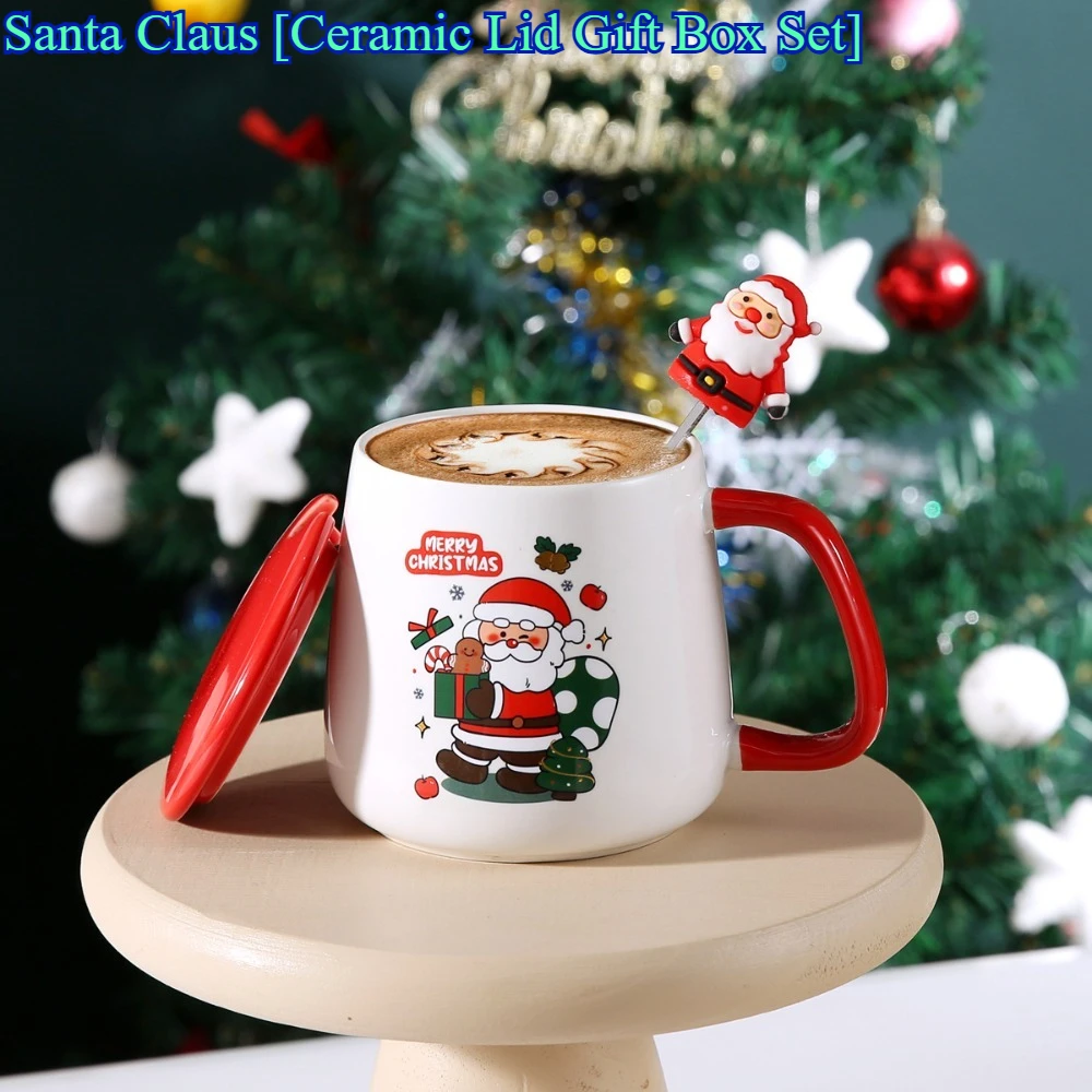 

Christmas Santa Mug Ceramic Cup Home Coffee Cup Creative Cartoon Gift for Holiday Season