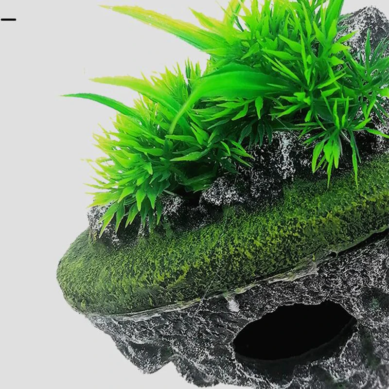 

Floating Stone Suspended Island Fish Tank Decor Creative Simulation Plants Caverns Aquarium Ornaments Craft Fish Tank Accessorie