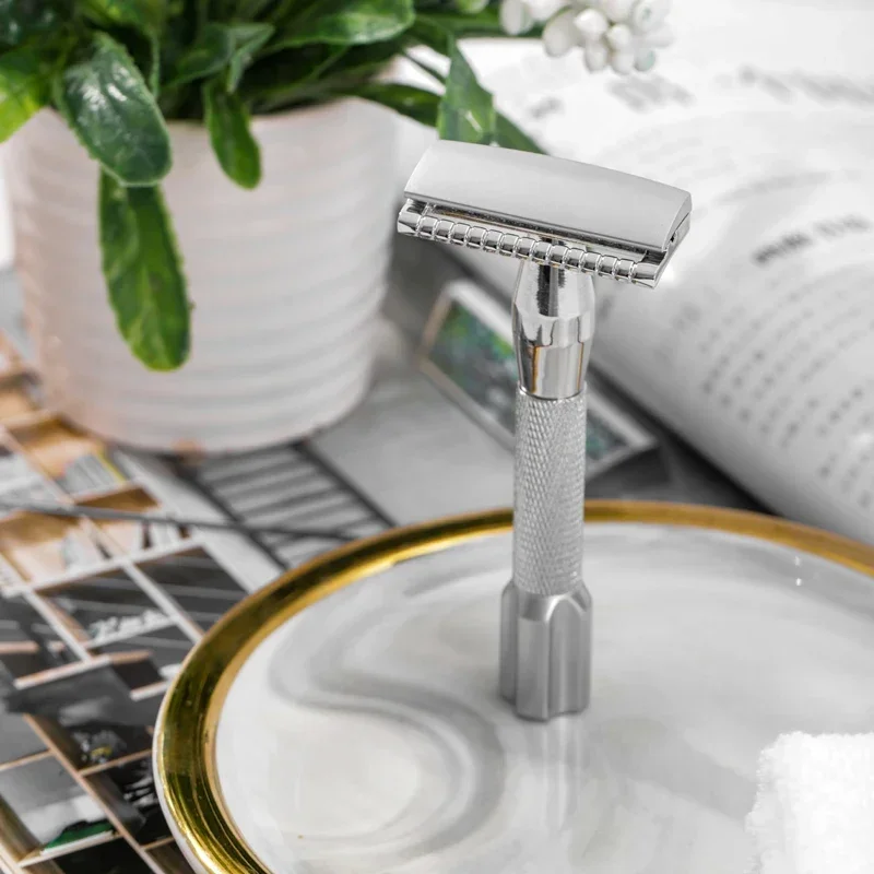 Бритва YAQI Razzo Rocket, хромированный цвет, безопасная бритва с алюминиевой ручкой для мужчин, подарок на день рождения для парня