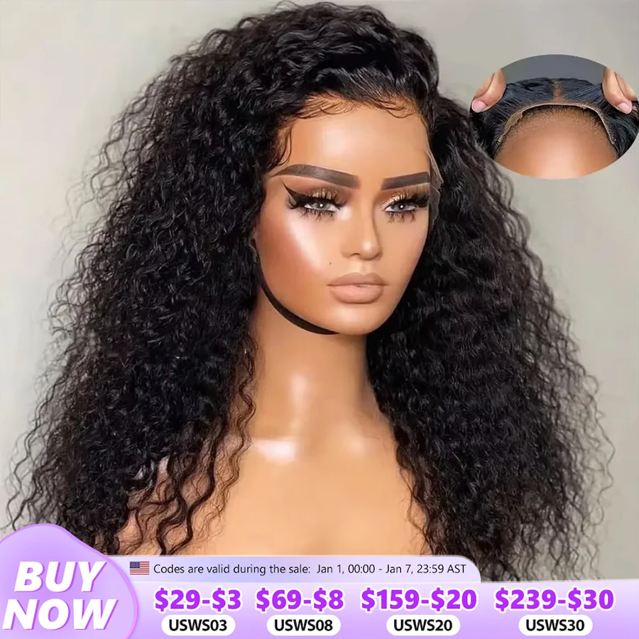 Glueless 5x5 9x6 7x5 Ready to Wear Deep Wave Lace Clousure Wig 100% Human Hair 6x4 Curly Brazilian Transparent Precut Lace Wigs