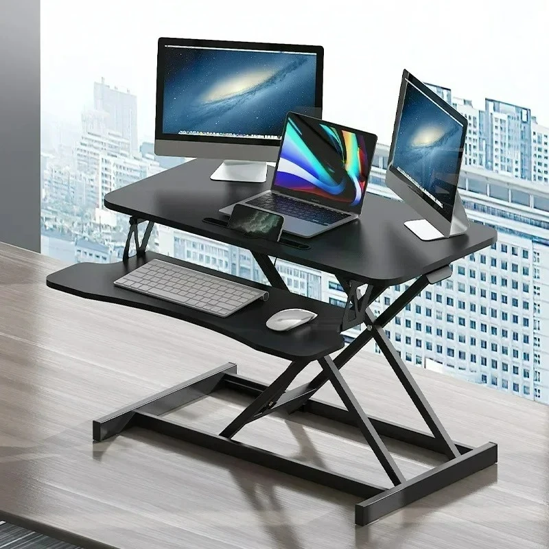 

Customizable Height Adjustable Folding Standing Computer Desk with Keyboard Tray