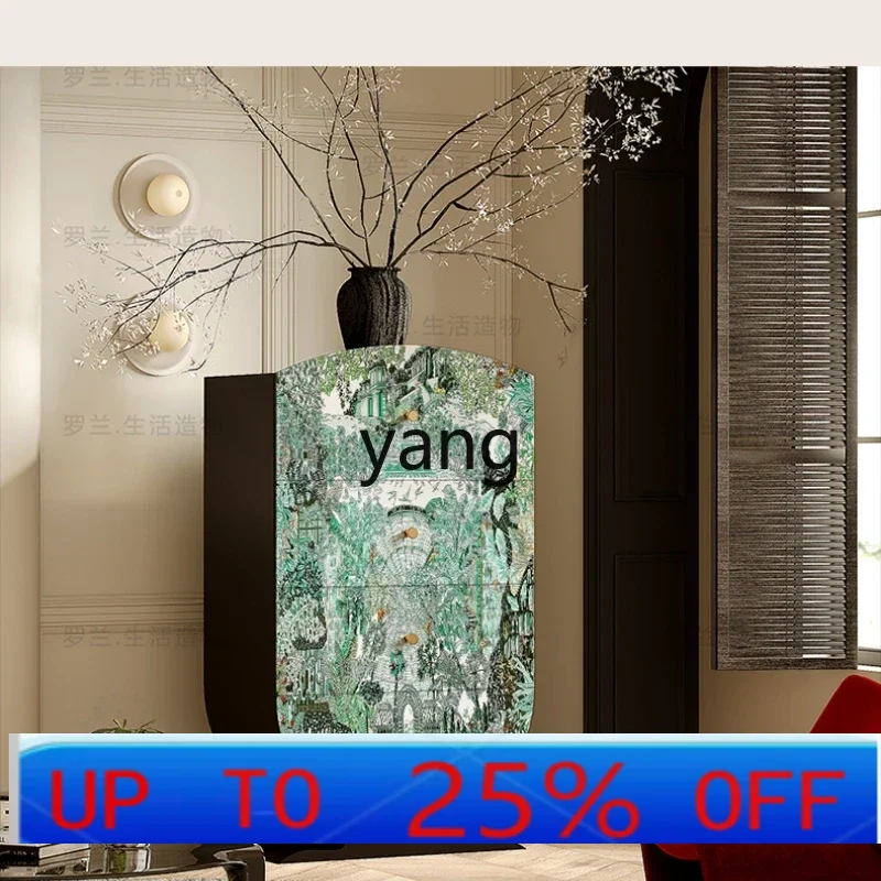 

LH green castle four-chest cabinet solid wood foyer front desk decorative storage cabinet