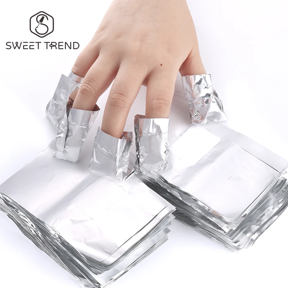 50/100pzas Removedor de aluminio con algodón para uñas, para quitar esmalte, limpieza, herramientas de manicura