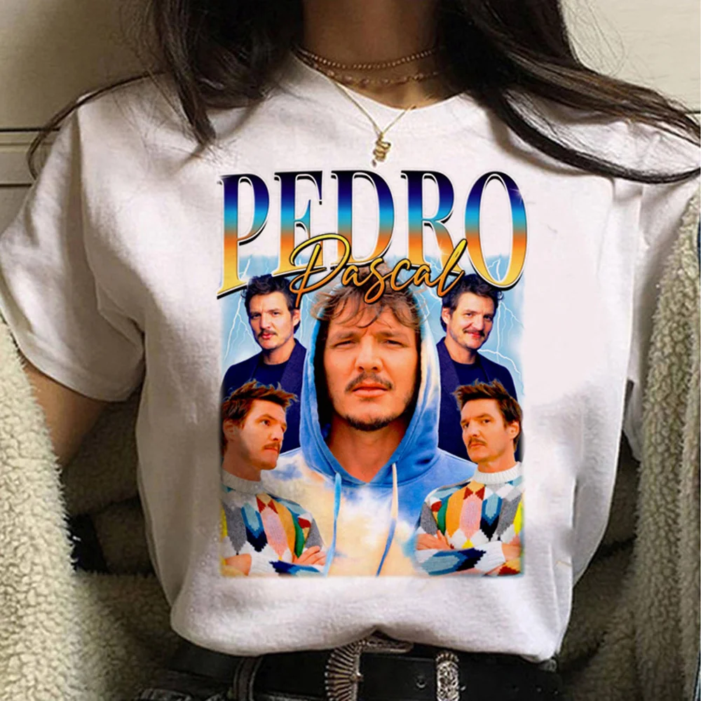 Футболка Pedro Pascal, женская уличная одежда, летняя футболка в стиле аниме, уличная одежда для девочек