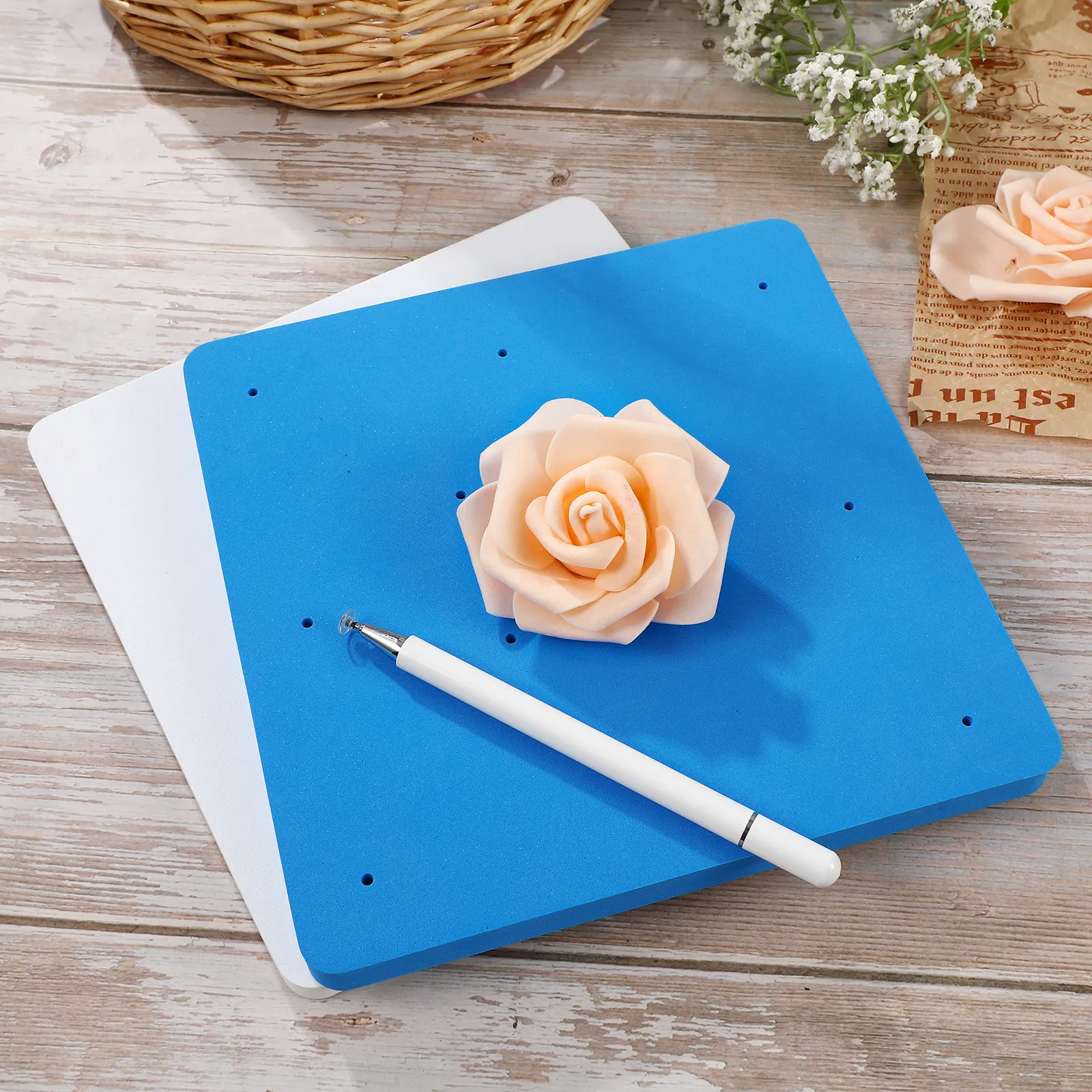2Pcs Fondant Flower Shaping Pads Food Grade Sponge Cake Modelling Tools Baking Accessories Fondant Sponge Mat Baking Accessories