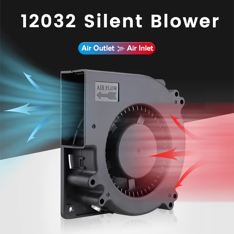 2PCS Gdstime DC 5V Sleeve 12032 Silent Turbo Blower BBQ Cooler Fan 120x120x32mm Centrifugal Cooling Fan for Disinfection Cabinet