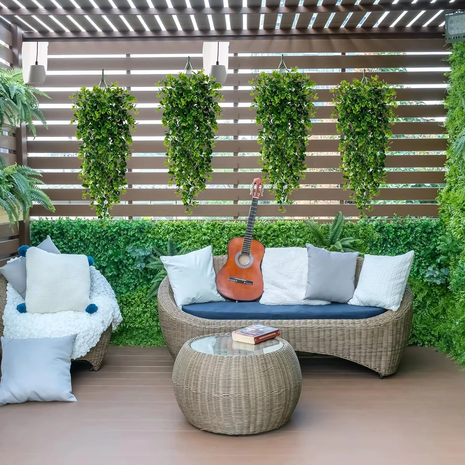 2 Buah Karangan Bunga Ivy Buat - Bonsai Garden Bench ulasan dan harga
