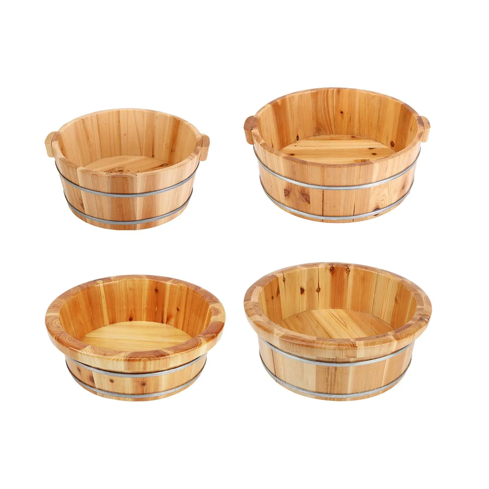 

Wood Footbath Basin Wood Foot Tub Wooden Footbathing Handmade Thicken Foot