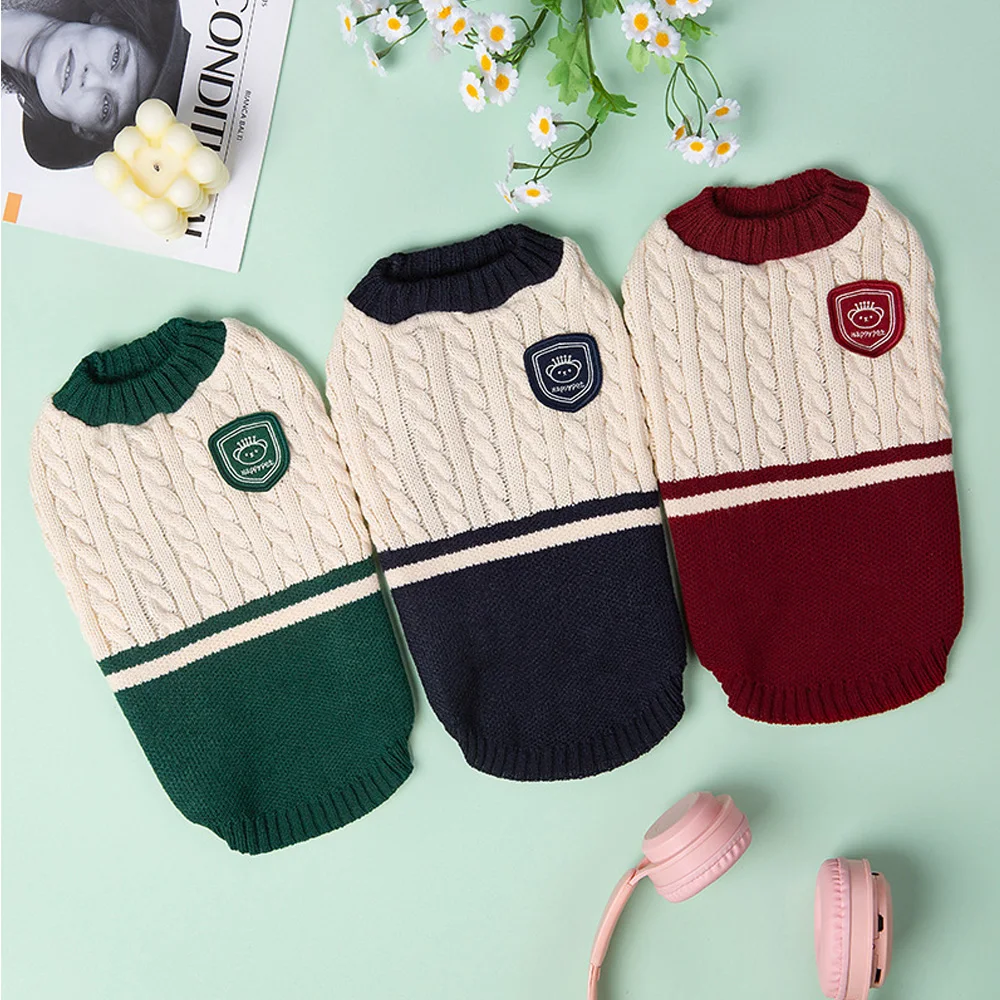 Fashion Puppy Dog Sweater Classical Warm Dogs Cat Clothes Christmas Sweaters Clothes Cute Pug Chihuahua Yorkshire Clothing