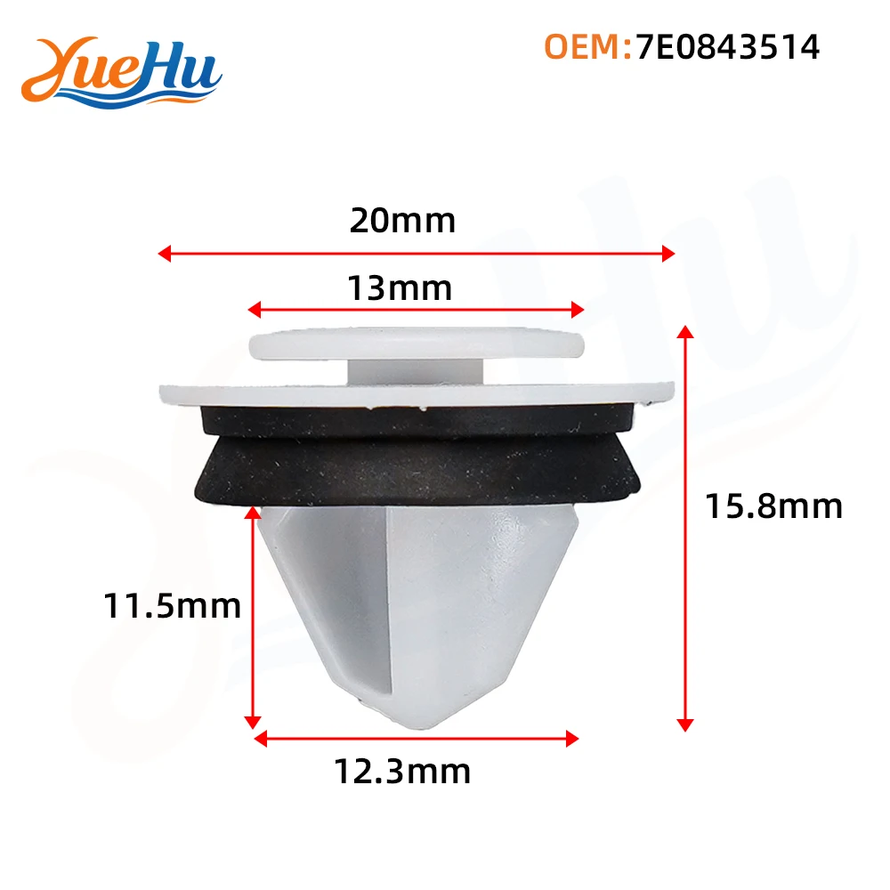 YUEHU 20PCS 68682 Transport & Caddy Sliding Door Rail Cover Trim Clips for VW 7E0843514