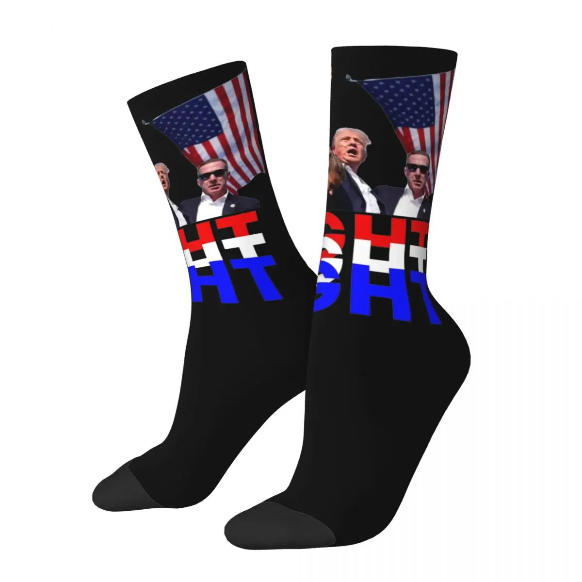 Donald Trump Fight Shot Design Socks for Unisex Non-slip Stockings