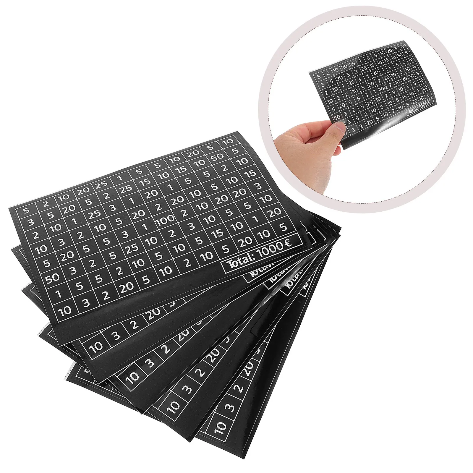 50 Pcs Counting Money Jar Stickers Coin Bank Savings Tracker Money-saving Challenge Charts Budgeting