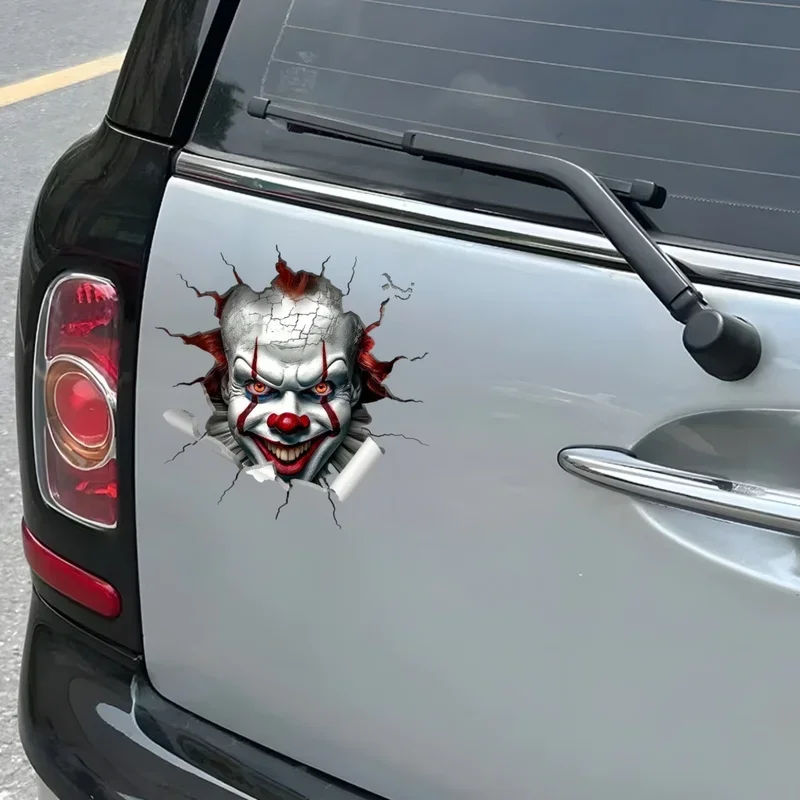 3D Joker Sticker - Vibrant & Durable PVC! Great for cars, bikes, and luggage, making them stand out with its eye-catching design