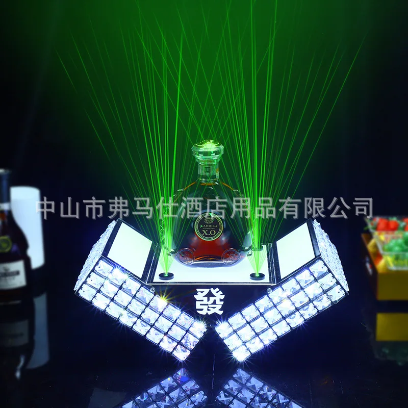 Spade A Champagne King Display Rack for Wine Bar Written Laser XO Wine Rack Display Bar