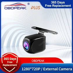 Cámara de visión trasera para coche, videocámara de 720P AHD con 4 pines para espejo DVR, Dashcam impermeable, Jack de 2,5mm, cámara trasera para OBDPEAK T20