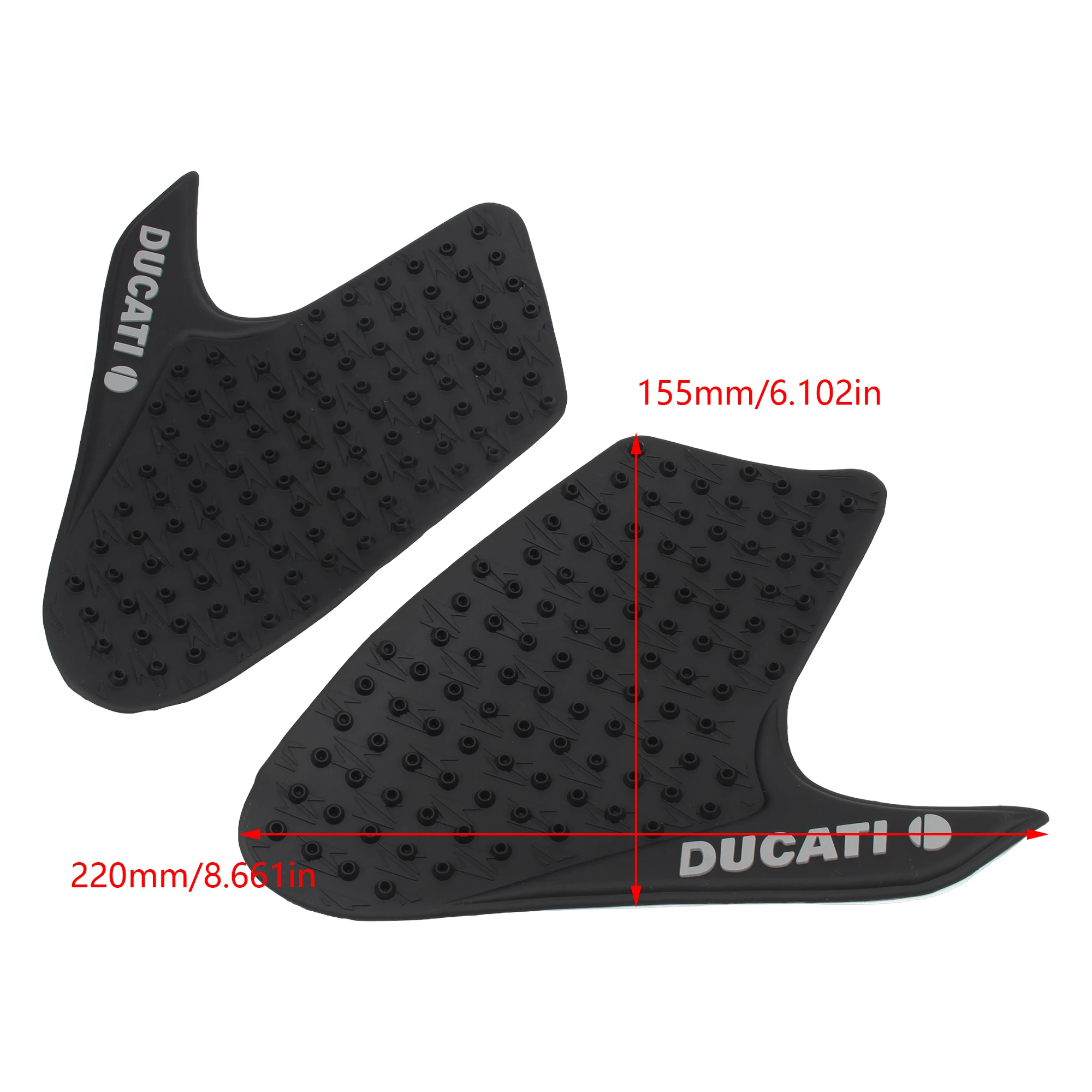 Pegatina lateral antideslizante para motocicleta, aislamiento de tanque de combustible negro, Accesorios para Ducati 696, 796, 795, 821, 1100/S