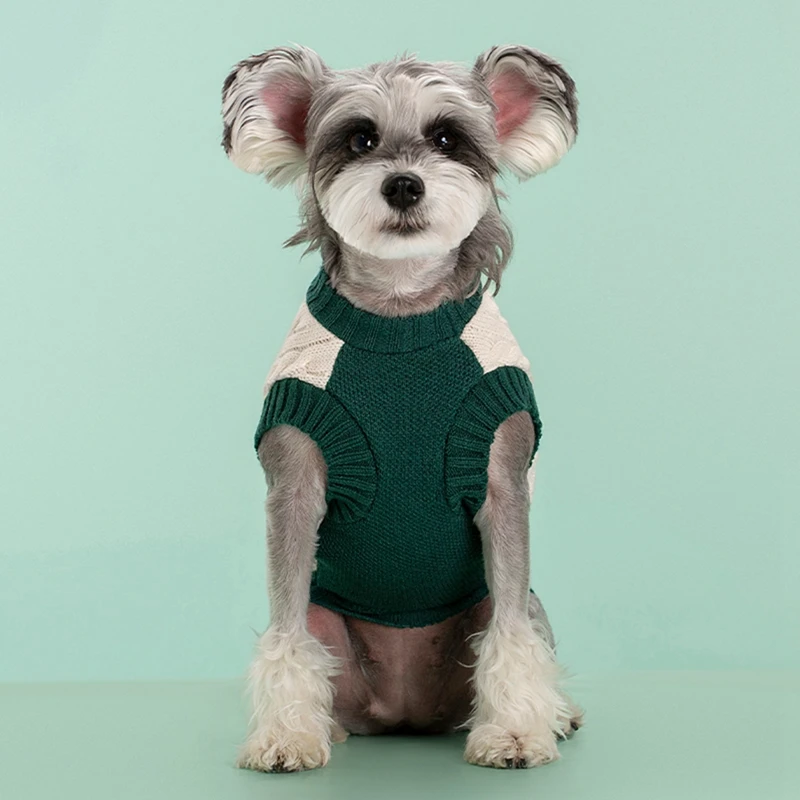 Small Dog Sweaters Knitwear Pullover Warm Pet Sweater Warm Soft Pet Holiday Clothes for Fall Winter Christmas Halloween Party