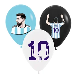 Suministros de decoración para fiesta de fútbol, globo de látex, Festival de superestrella argentina, feliz cumpleaños