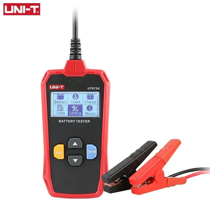 Imagem -02 - Uni-t-car Battery Tester Load Tester Medidor de Capacidade Verificador Carregamento Circuito Cranking Teste Ut673a Ut675a 12v 24v dc