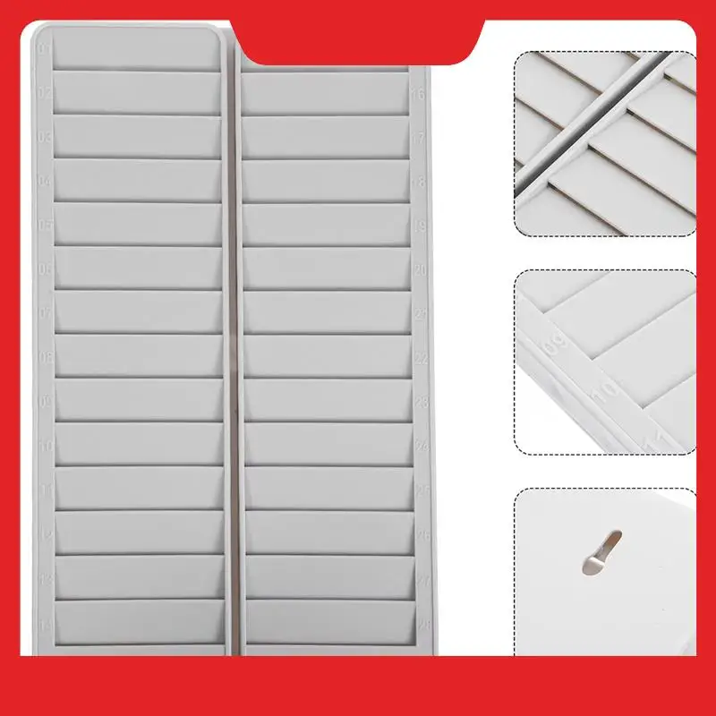 Card Holder 28-Bit Plastic Material Multi Slots Business Card Organizer Ganizer Wall Hanging Id Rack Note Desk Accessories