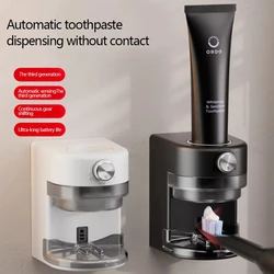 Fully Automatic Induction Toothpaste Squeezer Removable Bathroom Accessories Punch-free  Toothpaste Volume Adjustable Gear