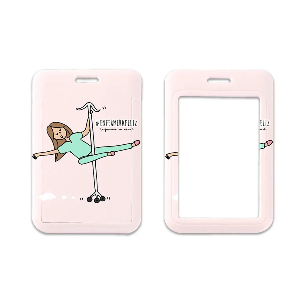 Doctors Nurses Critical Care ICU Anaesthetics Cartoon Print Lanyard Card ID Holder Key Chain Neck Straps Badge Holder