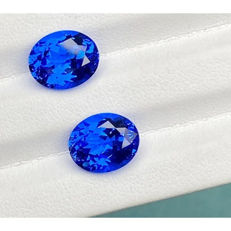 Ruihe New Brilliant Oval Cut Cobalt Spine Blue Color Lab Grown Cobalt Spinel Gemstone for Jewelry Charms